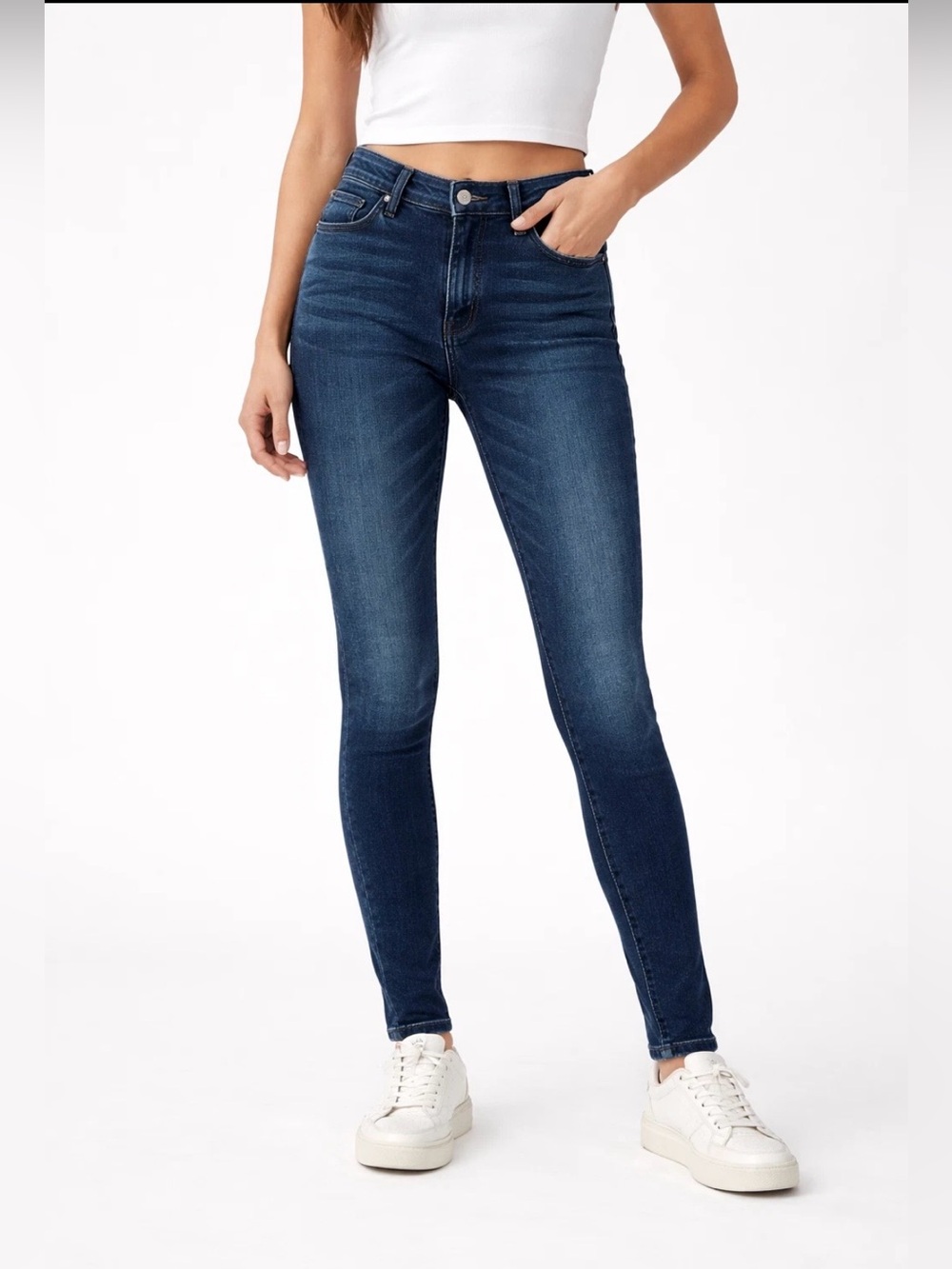 Hudson Jeans Blair Women’s 28 X 32 Dark Blue Skinny Mid Rise Stretch Denim